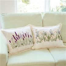 Hand Embroidered Floral Cushions